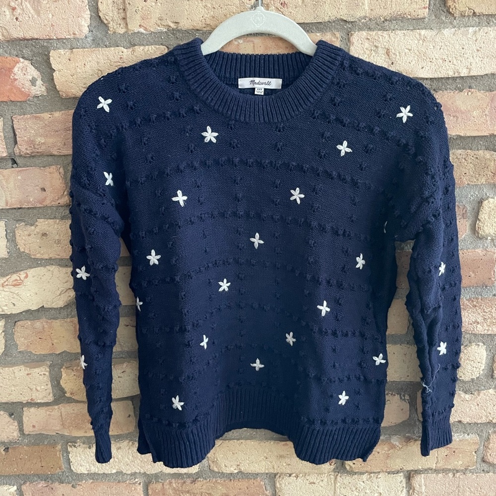 Madewell embroidered cotton sweater